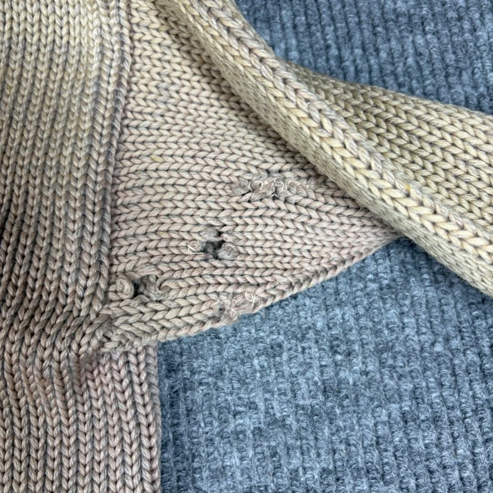 Vintage Lamb Knit Wool Letterman 50s Cardigan Sweater Tan‎ Men Size 38 Patch E